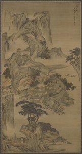 Retiro en el río, al estilo de Li Tang, dinastía Qing, 1694